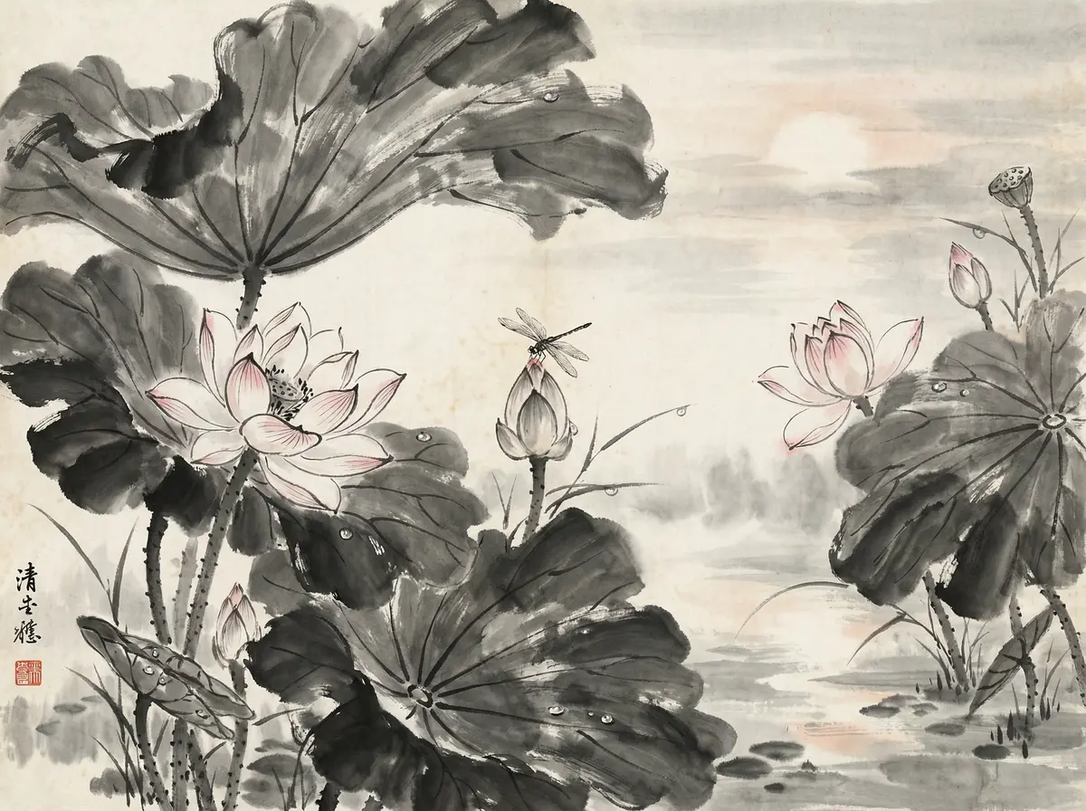 澳门资料旅行家专栏莲花池水墨画