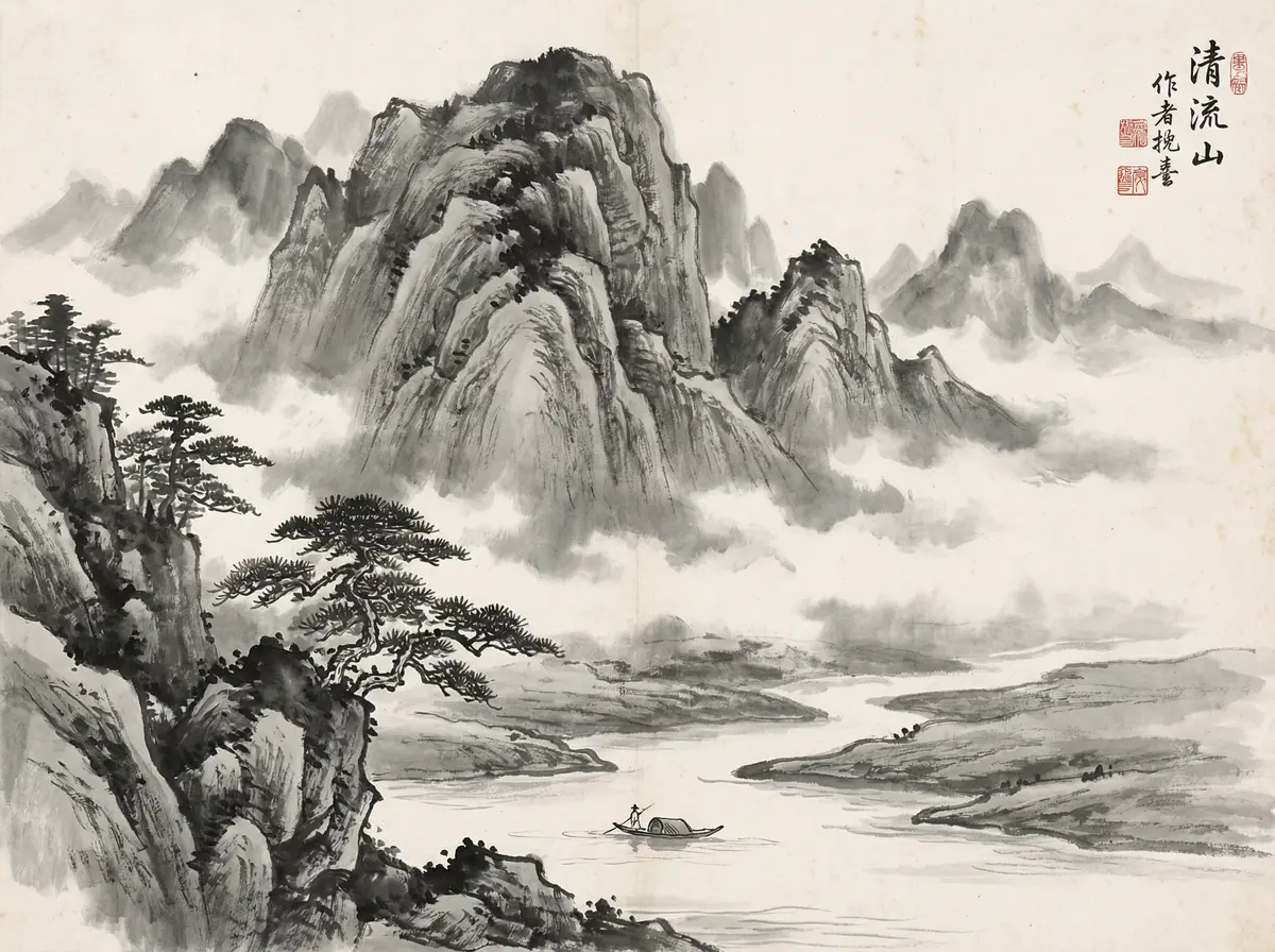 澳门资料金沙国际远山云雾水墨画意境